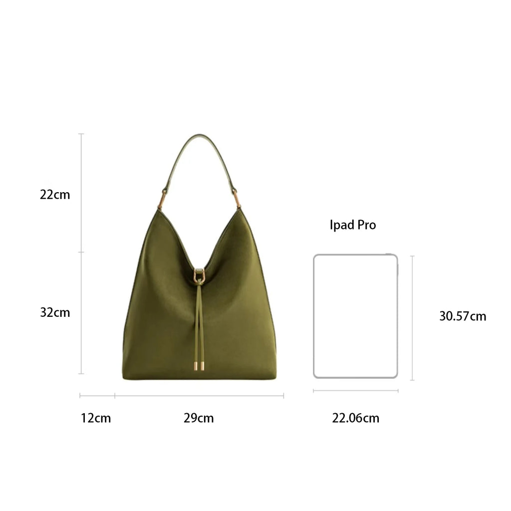 JW PEI Aria Faux Suede Shoulder Bag Large Capacity Solid Color Underarm Bag Simple Casual Commuter Bag Luxury Designer Bags