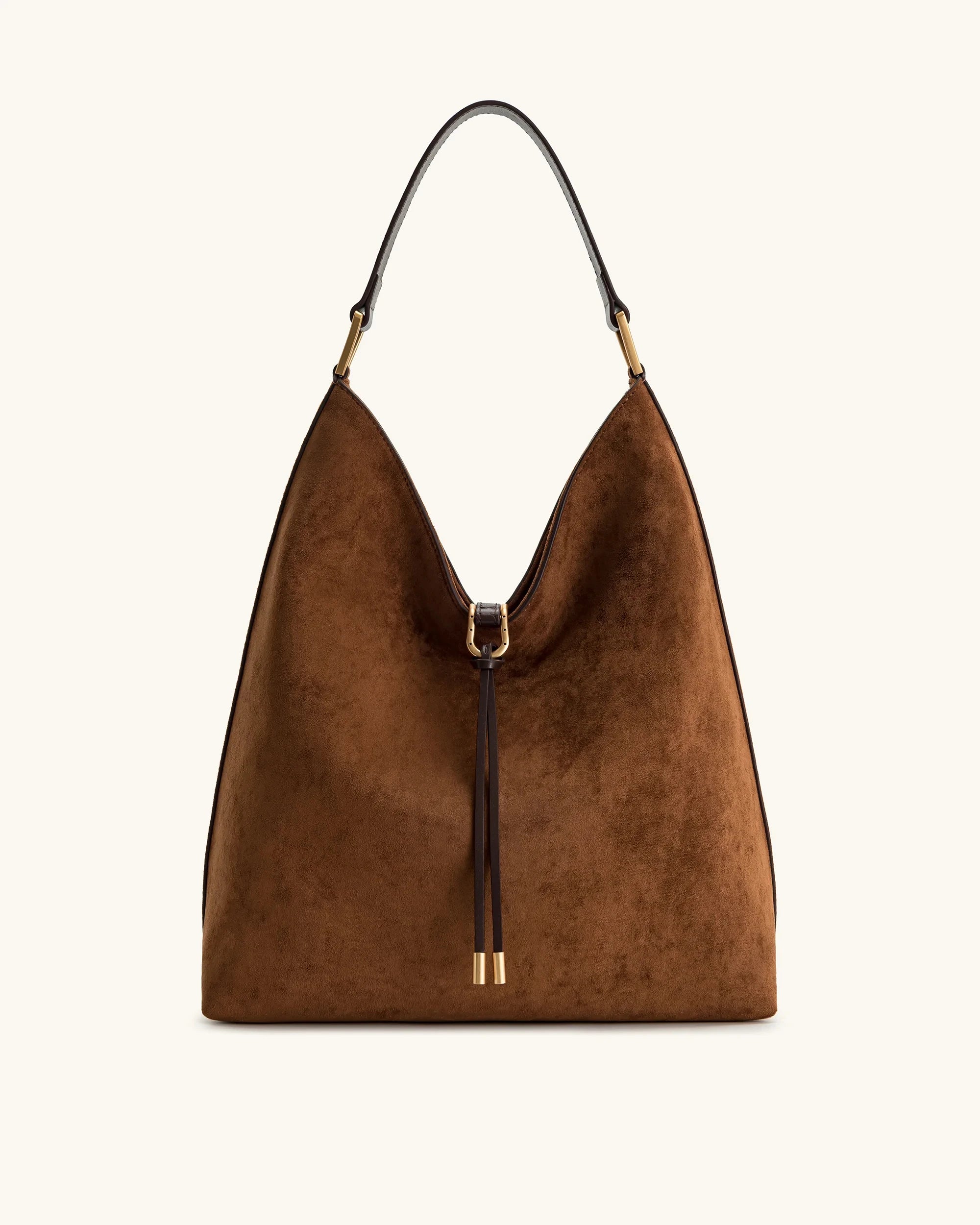 JW PEI Aria Faux Suede Shoulder Bag Large Capacity Solid Color Underarm Bag Simple Casual Commuter Bag Luxury Designer Bags