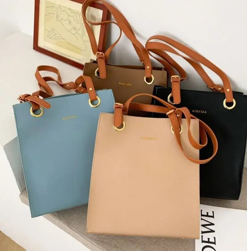 Fashion Ladies Large Capacity Handbag High Quality Leather Shoulder Bag Designer Luxury Elegant Women Top Handle Tote Bag Female