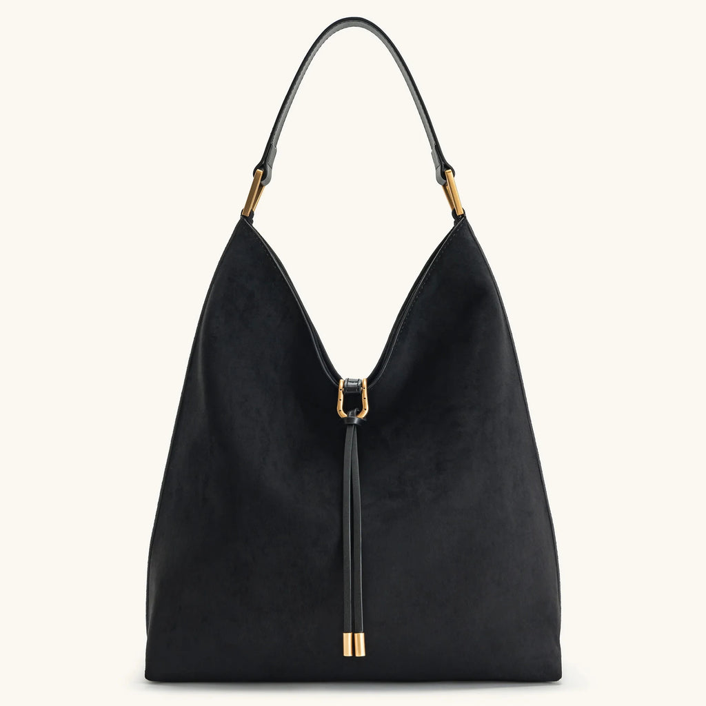 JW PEI Aria Faux Suede Shoulder Bag Large Capacity Solid Color Underarm Bag Simple Casual Commuter Bag Luxury Designer Bags