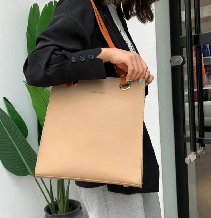 Fashion Ladies Large Capacity Handbag High Quality Leather Shoulder Bag Designer Luxury Elegant Women Top Handle Tote Bag Female