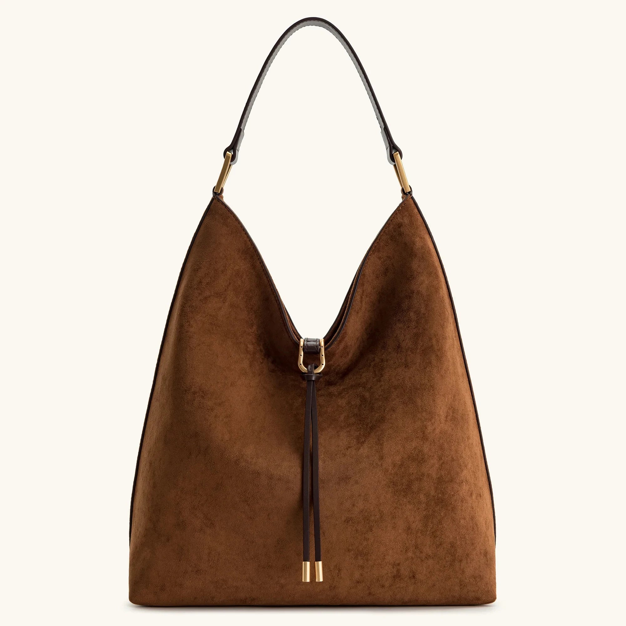JW PEI Aria Faux Suede Shoulder Bag Large Capacity Solid Color Underarm Bag Simple Casual Commuter Bag Luxury Designer Bags