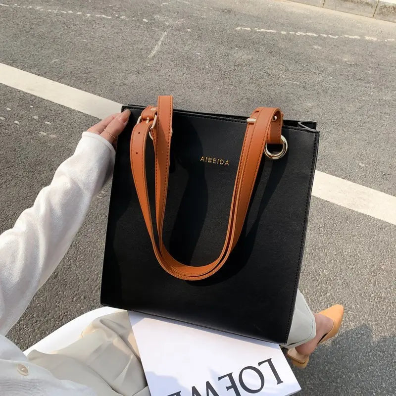 Fashion Ladies Large Capacity Handbag High Quality Leather Shoulder Bag Designer Luxury Elegant Women Top Handle Tote Bag Female