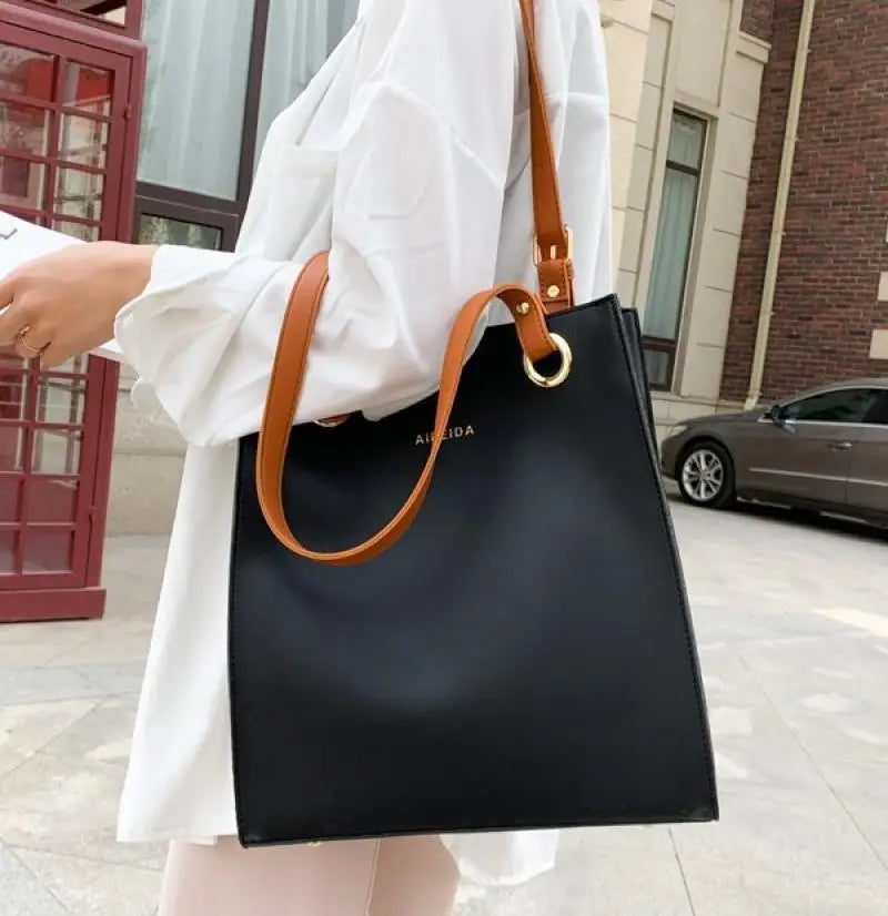 Fashion Ladies Large Capacity Handbag High Quality Leather Shoulder Bag Designer Luxury Elegant Women Top Handle Tote Bag Female