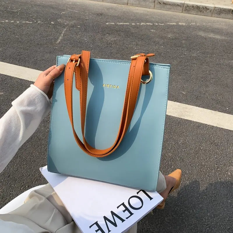 Fashion Ladies Large Capacity Handbag High Quality Leather Shoulder Bag Designer Luxury Elegant Women Top Handle Tote Bag Female